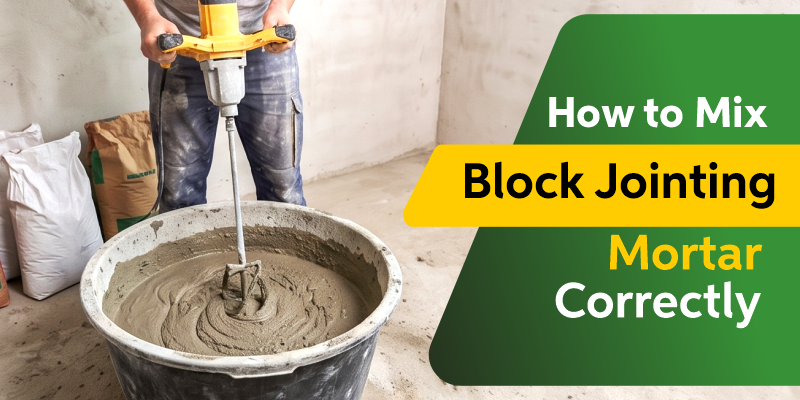 How to Mix Block Jointing Mortar Correctly